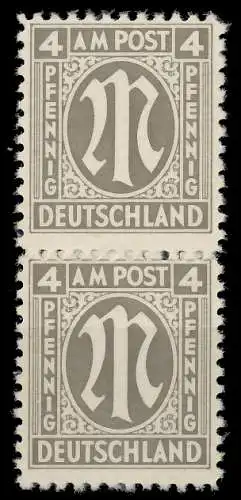 BIZONE AM-POST Nr 2z postfrisch SENKR PAAR 81EB02
