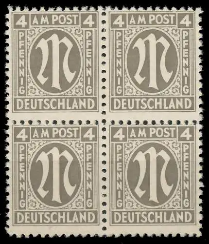 BIZONE AM-POST Nr 2z postfrisch VIERERBLOCK 81EB0E