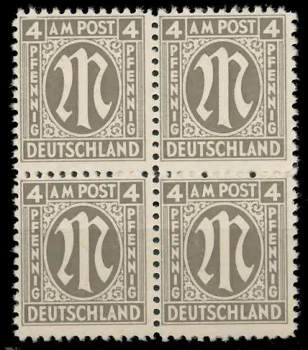 BIZONE AM-POST Nr 2z postfrisch VIERERBLOCK 81EB12