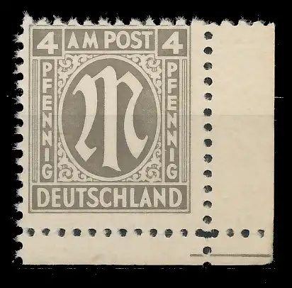 BIZONE AM-POST Nr 2z postfrisch ECKE-URE 81EAF2