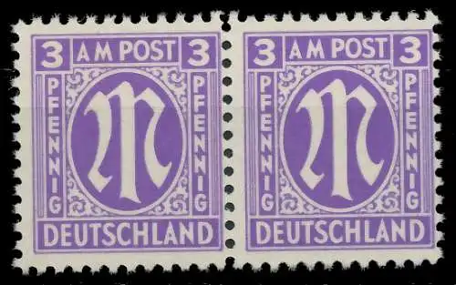 BIZONE AM-POST Nr 1z postfrisch WAAGR PAAR 8202FA
