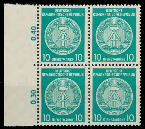 DDR DIENST HAMMER ZIRKEL Nr 35yBY postfrisch VIERERBLOC 820AC6