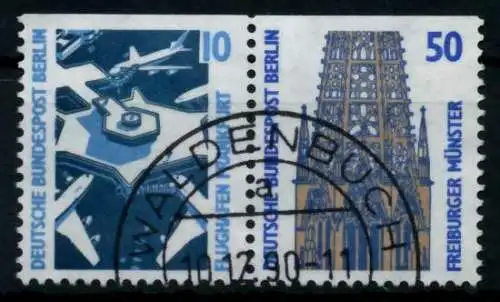 BERLIN ZUSAMMENDRUCK Nr W83 gestempelt WAAGR PAAR 7495E6