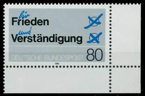 BRD 1984 Nr 1231 postfrisch ECKE-URE 823BCA