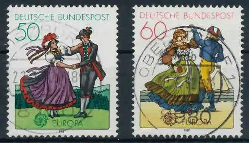 BRD BUND 1981 Nr 1096-1097 zentrisch gestempelt 823E56