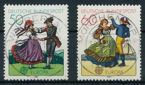 BRD BUND 1981 Nr 1096-1097 zentrisch gestempelt 823E5A