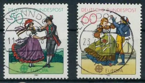 BRD BUND 1981 Nr 1096-1097 zentrisch gestempelt 823E6E
