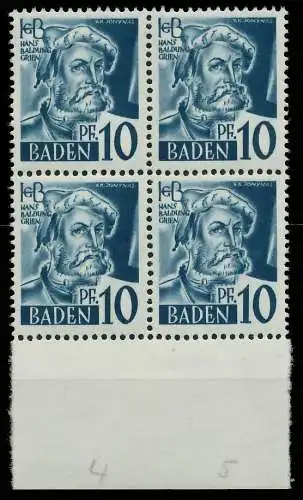 FZ BADEN 1. AUSGABE SPEZIALISIERT Nr 3yvI postfrisch VI 82420A