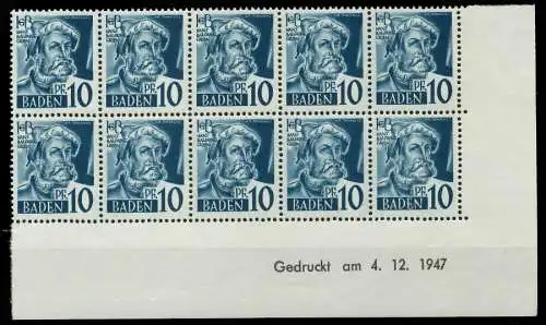 FZ BADEN 1. AUSGABE SPEZIALISIERT Nr 3yvI+3yvII 8241FE