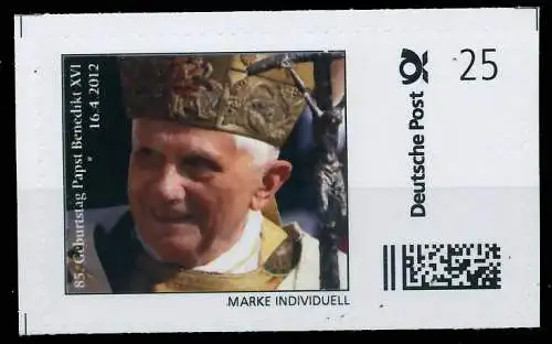 BRD PRIVATPOST Nr Papst Benedikt postfrisch S6A1CEE