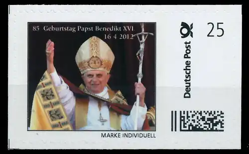 BRD PRIVATPOST Nr Papst Benedikt postfrisch S6A1CEA
