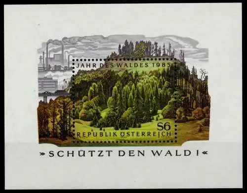 ÖSTERREICH BLOCK KLEINBOGEN 1980-1989 Block 7 ungebraucht S6A1D2A