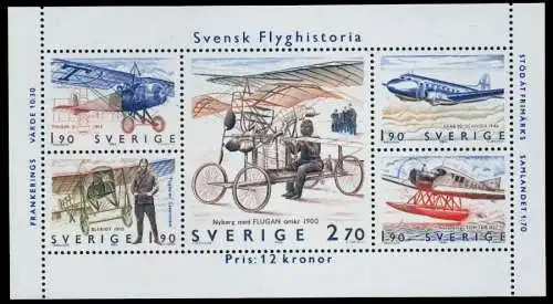 SCHWEDEN Block 12 postfrisch S019C86