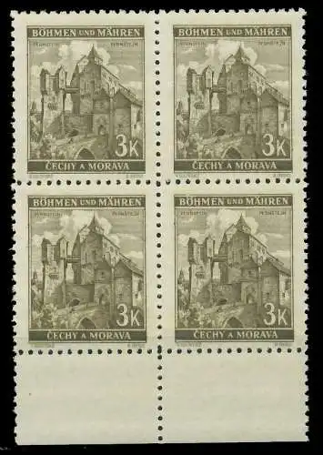 BÖHMEN MÄHREN 1941 Nr 72a postfrisch VIERERBLOCK URA 82864A