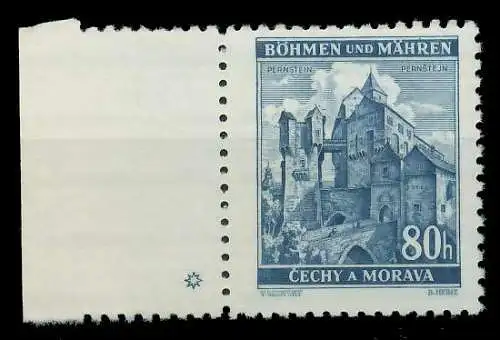 BÖHMEN MÄHREN 1939-1940 Nr 40PlSt1L postfrisch 8286B6