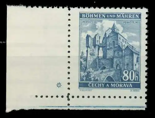 BÖHMEN MÄHREN 1939-1940 Nr 40PlSt1L postfrisch 8286BA