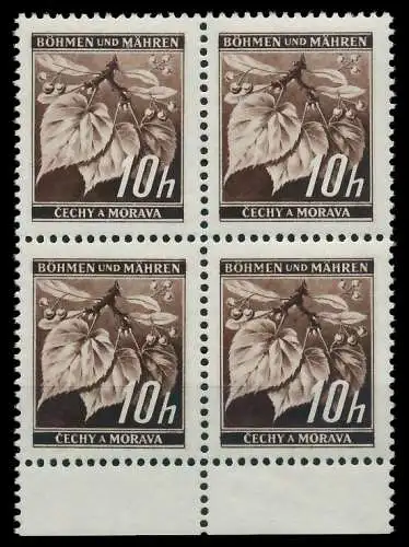 BÖHMEN MÄHREN 1939-1940 Nr 21 postfrisch VIERERBLOCK UR 828842