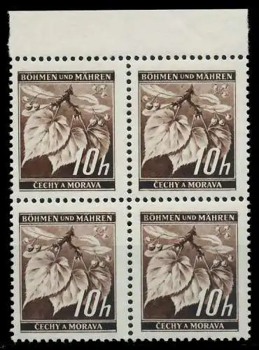 BÖHMEN MÄHREN 1939-1940 Nr 21 postfrisch VIERERBLOCK OR 828852