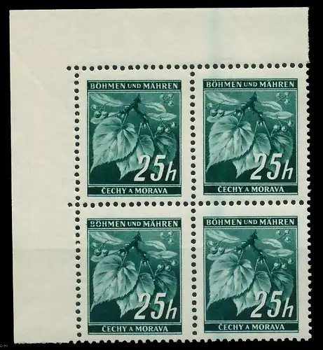 BÖHMEN MÄHREN 1939-1940 Nr 23 postfrisch VIERERBLOCK EC 828876