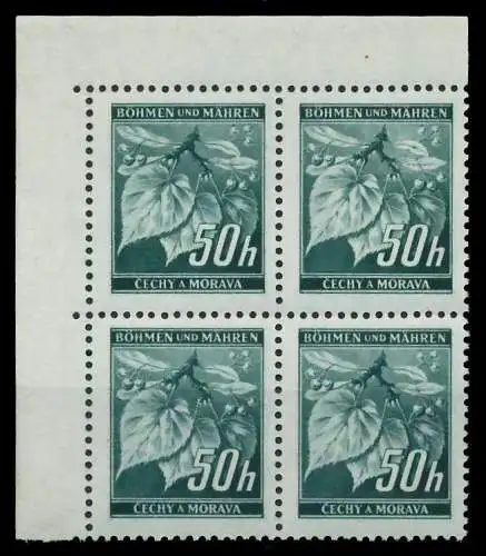 BÖHMEN MÄHREN 1939-1940 Nr 55 postfrisch VIERERBLOCK EC 8288A2