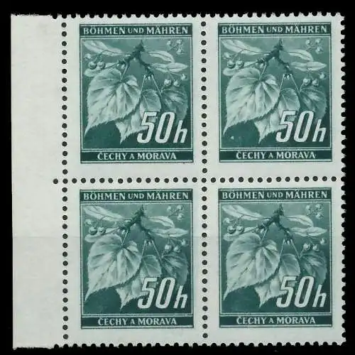 BÖHMEN MÄHREN 1939-1940 Nr 55 postfrisch VIERERBLOCK SR 8288BA