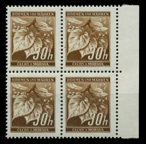 BÖHMEN MÄHREN 1941 Nr 64 postfrisch VIERERBLOCK SRA 8288C2