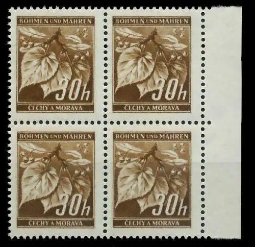 BÖHMEN MÄHREN 1941 Nr 64 postfrisch VIERERBLOCK SRA 8288D6