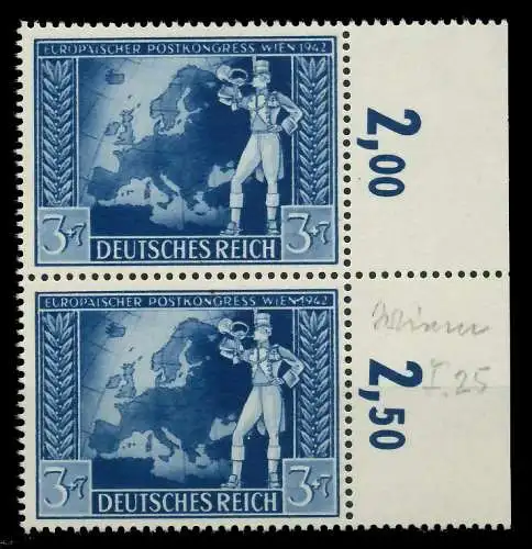 DEUTSCHES REICH 1942 Nr 820I + 820 postfrisch SENKR PAA 82AC72