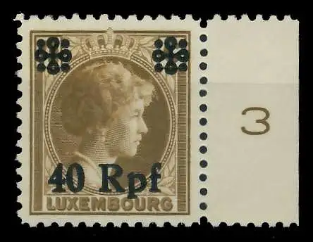 BES. 2WK LUXEMBURG Nr 28 postfrisch SRA 82B042