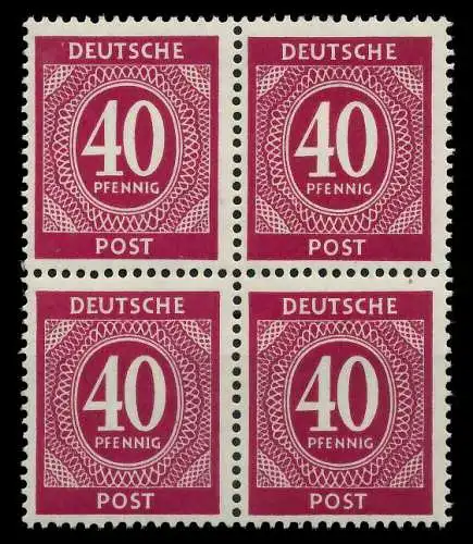 KONTROLLRAT ZIFFERN Nr 929a postfrisch VIERERBLOCK 82C97E