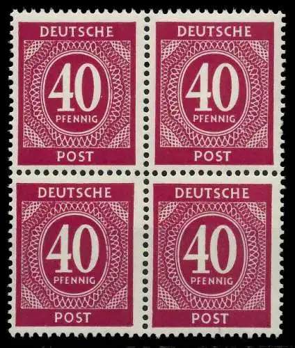 KONTROLLRAT ZIFFERN Nr 929a postfrisch VIERERBLOCK 82C982