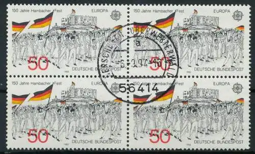 BRD BUND 1982 Nr 1130 zentrisch gestempelt VIERERBLOCK 82CBEA