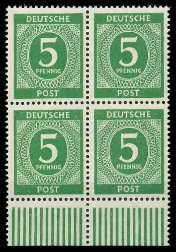 KONTROLLRAT ZIFFERN Nr 915a postfrisch VIERERBLOCK URA 82D126