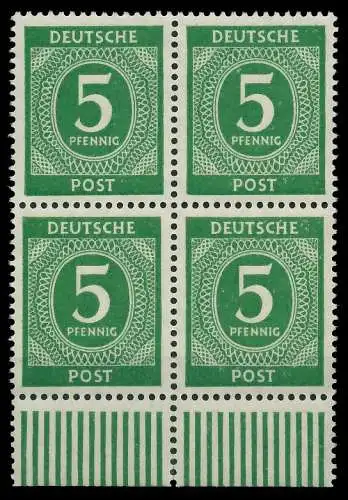 KONTROLLRAT ZIFFERN Nr 915b postfrisch VIERERBLOCK URA 82E97E