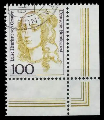 BRD DS FRAUEN Nr 1756 gestempelt ECKE-URE 82E9FA