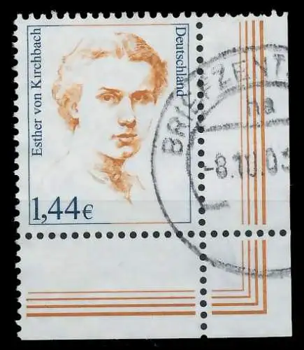 BRD DS FRAUEN Nr 2297 gestempelt ECKE-URE 82E9FE