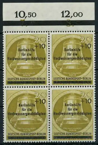 BERLIN 1956 Nr 155 postfrisch VIERERBLOCK ORA 82F08E