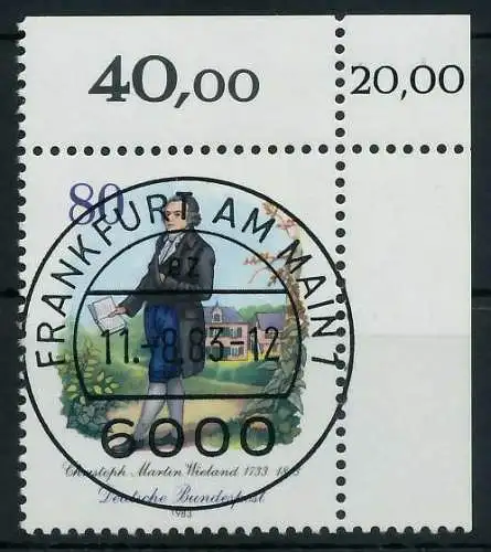 BRD 1983 Nr 1183 KBZW zentrisch gestempelt ECKE-ORE 830712