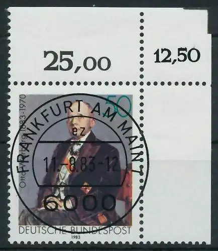 BRD 1983 Nr 1184 KBWZ zentrisch gestempelt ECKE-ORE 83078A
