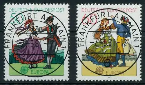 BRD BUND 1981 Nr 1096-1097 zentrisch gestempelt 831A9E