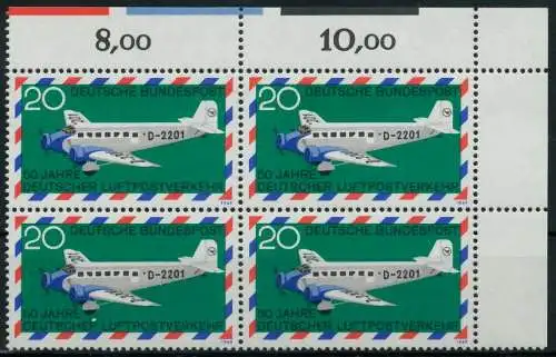 BRD 1969 Nr 576 postfrisch VIERERBLOCK ECKE-ORE 831EF6