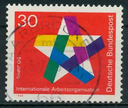 BRD 1969 Nr 582 zentrisch gestempelt 831FDA