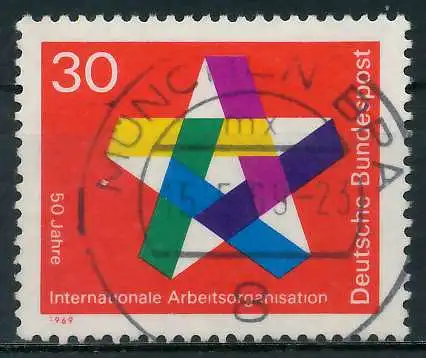 BRD 1969 Nr 582 zentrisch gestempelt 831FE2