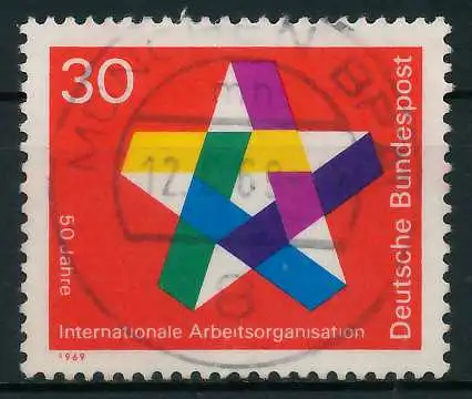 BRD 1969 Nr 582 zentrisch gestempelt 831FEA