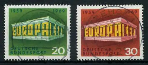 BRD BUND 1969 Nr 583-584 zentrisch gestempelt 831FEE