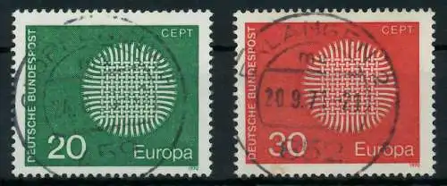 BRD BUND 1970 Nr 620-621 gestempelt 832BAA