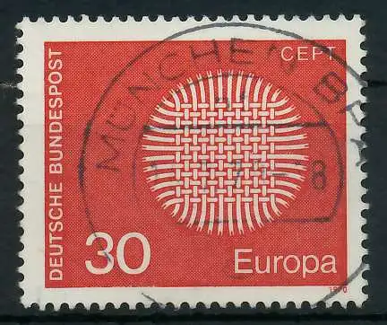 BRD BUND 1970 Nr 621 zentrisch gestempelt 832BD6