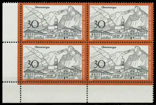 BRD 1970 Nr 622 postfrisch VIERERBLOCK ECKE-ULI 832C22