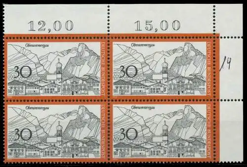 BRD 1970 Nr 622 postfrisch VIERERBLOCK ECKE-ORE 832C26
