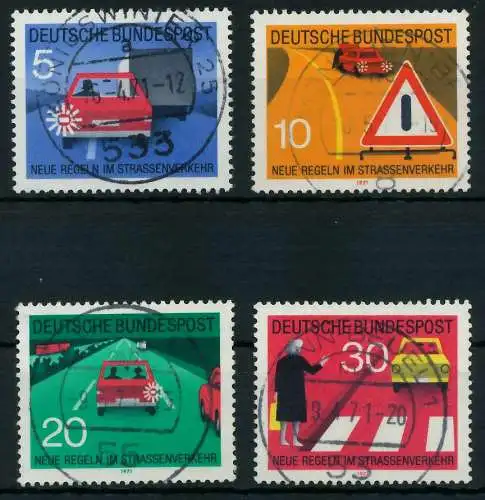 BRD 1971 Nr 670-673 zentrisch gestempelt 836876